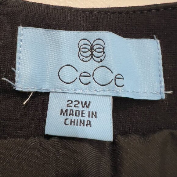 CECE Plus Women's Bow Pocket Short Rich Black Skirt 22W NWT - Picture 6 of 10